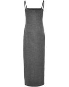 Wes Gordon Structured Double Slit Slip Dress - Lyst