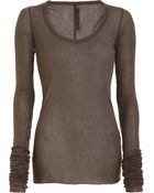 Rick Owens Lilies Scoopneck Top - Lyst