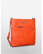 Calvin Klein Textured Leather Crossbody Bag - Lyst
