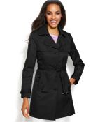 Inc International Concepts Faux-Leather-Trim Belted Trench Coat - Lyst