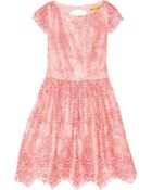Alice + Olivia Zenden Embroidered Lace Mini Dress - Lyst