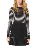 Michael Kors Striped Angora-Blend Sweater - Lyst