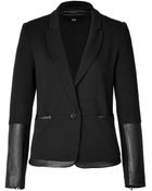 Steffen Schraut Blazer With Leather Panels - Lyst