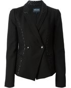 Emporio Armani Textured Panel Blazer - Lyst