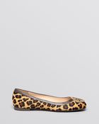 Tory Burch Ballet Flats - Reva Haircalf Leopard Print - Lyst