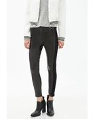 Forever 21 Paneled Faux Leather Pants - Lyst