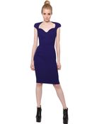 Antonio Berardi Sweetheart Neckline Wool Crepe Dress - Lyst