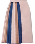 Vionnet Pleated Satin Skirt - Lyst