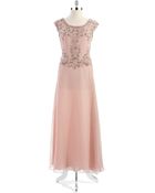 J Kara Beaded Mock Top Gown - Lyst