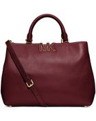 MICHAEL Michael Kors Florence Leather Large Satchel - Lyst