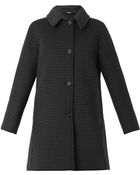 Jil Sander Navy Techno Bonded Check Coat - Lyst