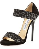 Jimmy Choo Lee Studded Double-band Sandal - Lyst