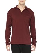 James Perse Long-Sleeve Polo - Lyst