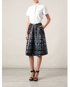 Roberto Collina Polka Dot Jacquard Skirt - Lyst