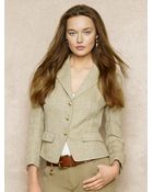 Ralph Lauren Blue Label Linen-Blend Tweed Jacket - Lyst