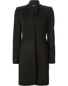 Versus Ruched Detail Overcoat - Lyst