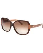 Chloé Womens Square Brown and Caramel Sunglasses - Lyst
