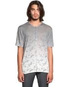John Varvatos Linen Jersey Henley T-Shirt - Lyst