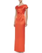 Raoul Marianne Cap-sleeve Gown W Draped Side - Lyst