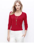 Ann Taylor Merino Wool Scoop Neck Sweater - Lyst