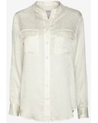 Equipment Slim Signature Satin Reptile Print Blouse - Lyst