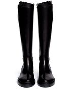 Ann Demeulemeester Top Strap Leather Riding Boots - Lyst
