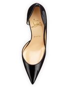 Christian Louboutin Iriza Patent Open-side Red Sole Pump - Lyst