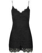 Topshop Lace Layered Playsuit - Lyst