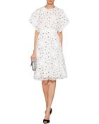 Giambattista Valli Short Sleeve Dot Flare Dress - Lyst