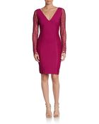 Emilio Pucci Punto Milano Lace-Sleeve Dress - Lyst