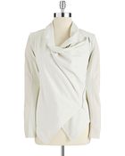 Blank The Draped Faux Leather Jacket - Lyst