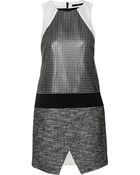 Tibi Paneled Cotton-Blend Mini Dress - Lyst