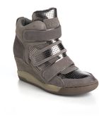 Ash Alex Suede Wedge Sneakers - Lyst