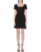 Valentino Short Sleeved Lace Dress - Lyst
