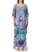 Camilla Silk Peacock Print Kaftan Rise and Unveil - Lyst