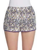 Pjk Patterson J. Kincaid Floral Silk Print Shorts - Lyst