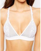 Asos Applique Longline Triangle Bra - Lyst