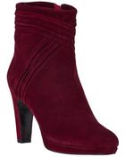 Vaneli For Jildor Irmin Ankle Boot Dark Wine Suede - Lyst