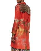 Camilla Metallic-Print Trench Coat - Lyst