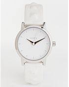 Nixon Kenzi Leather Studded White Watch - Lyst