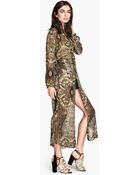 H&M Silk Shirt Dress - Lyst
