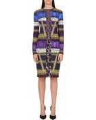 Peter Pilotto Violet Long-sleeved Stretch-jersey Dress - Lyst