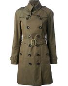 Burberry Brit Double Breasted Trench Coat - Lyst