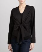 Donna Karan New York Wrap & Tie Shirt Jacket - Lyst