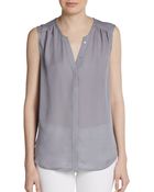 Joie Opalina Silk Sleeveless Top - Lyst