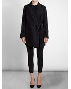 Ann Demeulemeester Double Breasted Wool Coat - Lyst