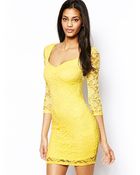 Asos Sweetheart Lace Mini Body-Conscious Dress - Lyst