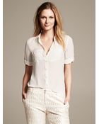Banana Republic Heritage Crepe Utility Shirt - Lyst
