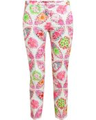 MSGM Floral Woven Tailored Trousers - Lyst
