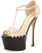 Giuseppe Zanotti Strappy Leather Platform Sandal - Lyst